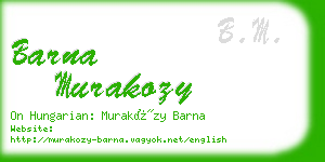 barna murakozy business card